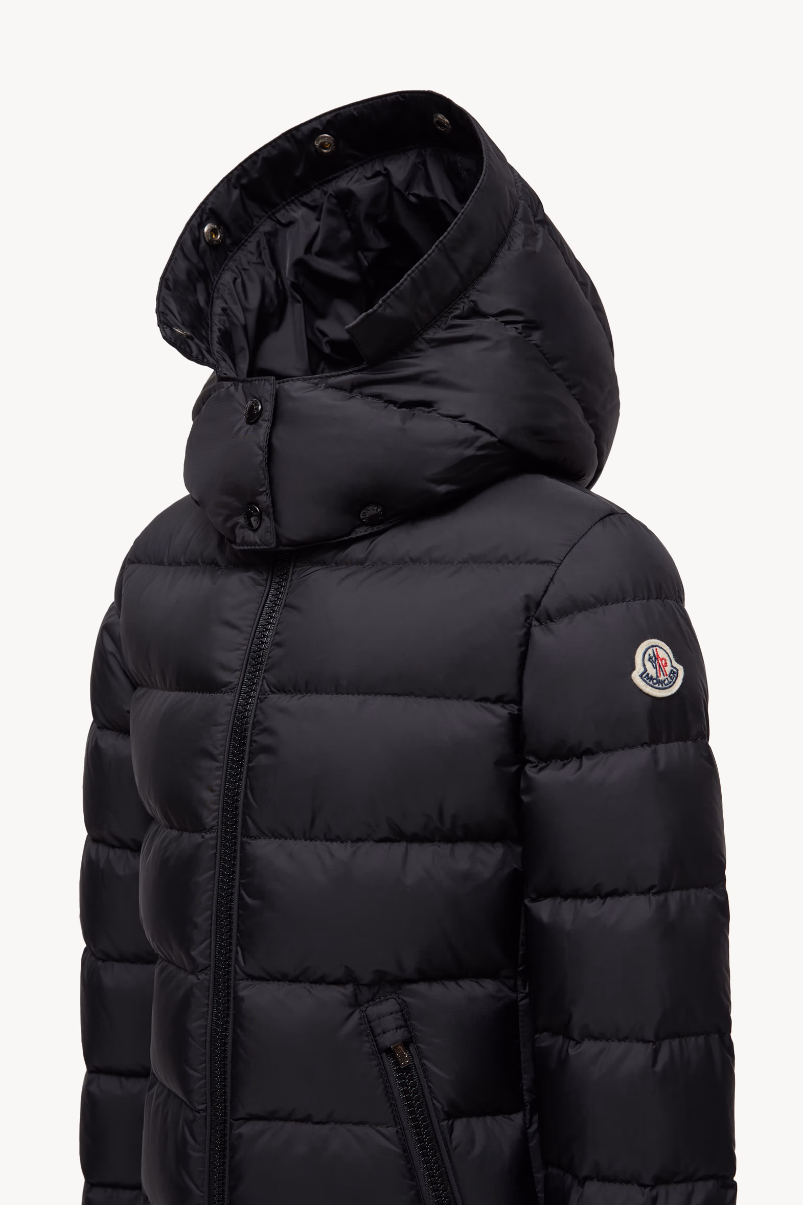 Doudoune à capuche bordée de shearling Abelle Fille Noir Moncler 3